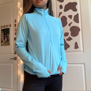 Light Blue Under Armour Half Zip Top
